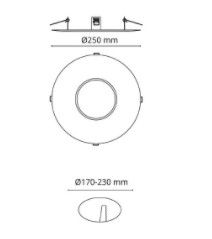 SG LIGHTING - Rehab ring Ø250mm pr Jupiter Pro blanc (Ind/Outd)