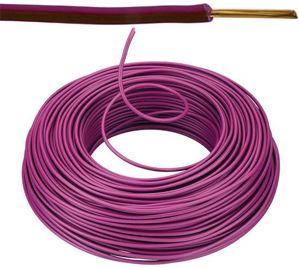 VOB kabel / draad 1,5 mm² Eca - paars ( H07V-U ) - VOB15VI