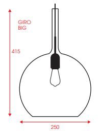 LUMINELLO - Clara Vetro Giro Big hanglamp in glas met lampvoet e27 230v