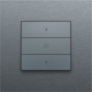 Enkelvoudige motorsturingsbediening met led voor Niko Home Control, alu grey coated
