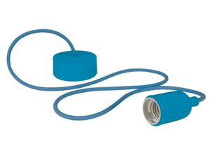 Velleman - Design lamphouder met textielkabel - blauw