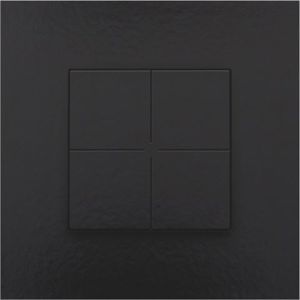Bouton-poussoir quadruple, Niko Home Control, Bakelite® piano black coated