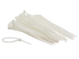 Velleman - Jeu de serre-câbles en nylon - 2.5 x 100 mm - blanc (100 pcs)
