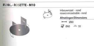 PSM LIGHTING - ROSACE ENCASTRABLE - ROND ROSETTE ALU SATINÉ