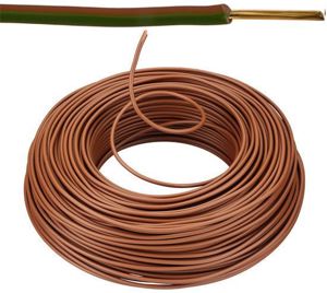 Câble VOB 1,5 mm² Eca - brun (H07V-U) - VOB15BR
