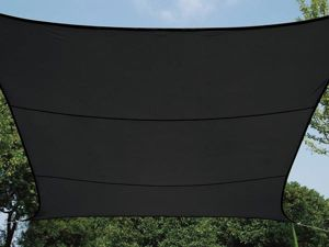 Velleman - Waterdoorlatend zonnezeil - vierkant - 3.6 x 3.6 m - kleur: antraciet