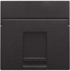 Niko, Plaque centrale de données 1x RJ, Bakelite® piano black coated