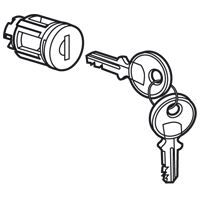 Legrand - Barillet à clé type 2433 A pour portes métal ou vitrées