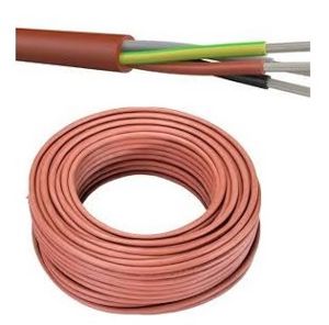 KABEL - Flexibele silicone kabel SIHF - hittebestendig tot +180 °C - 5G2,5 mm² - RoodBruin ( B500 )