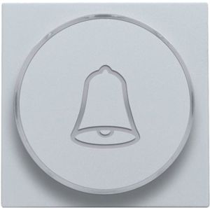 Set de finition avec anneau transparent avec symbole sonnette pour bouton-poussoir 6 A avec LED couleur ambre avec culot E10, sterling