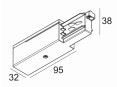 DELTA LIGHT - Track 3F Dim End Supply 11 W