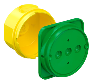 HELIA - Montage béton boîte PERILEX® avec 2 vis à tête fraisée Ø 4 mm profondeur 66 mm