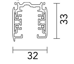 FLOS - 3-PHASE TRACK Black Surface Track 2m