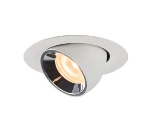 SLV LIGHTING - Numinos® Gimble L, Plafondinbouwarmatuur Wit / Chroom 2700K 40°