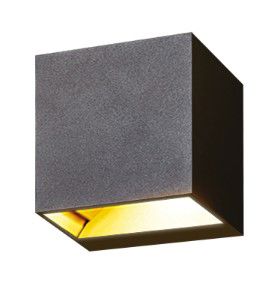 TECO - LED Wandlamp10x10x10 2x5W 2700K Ra90 Dim Zwart