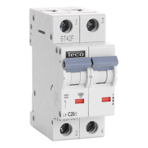 TECO - Disjoncteur TC 2P 20A 10kA Courbe C