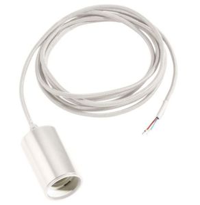 SLV LIGHTING - FITU, hanglamp, A60, rond, wit, 5m kabel met open kabeleinde, max. 60 W