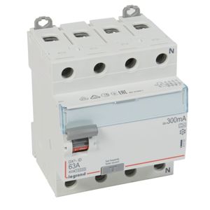 Legrand - Inter diff DX³ 4P 300mA 63A Type A - 4 modules