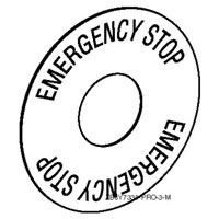 SCHNEIDER - ÉTIQUETTE - Ø 16 - Ø 45 MM - EMERGENCY STOP