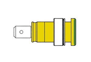 Velleman - Douille de securite isolee 4mm, jaune + vert (seb 2620-f6,3)