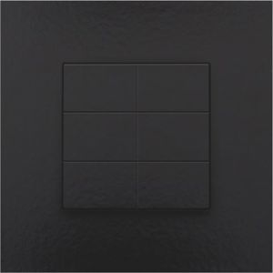 Niko Home Control zesvoudige drukknop, Bakelite® piano black coated