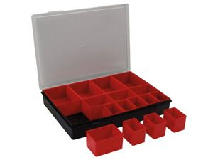 Velleman - Tayg - boîte de rangement - 330 x 247 x 54 mm - 16 compartiments amovibles