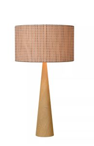Lucide - CONOS - Lampe de table - Ø 35 cm - 1xE27 - Bois clair