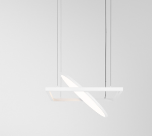 MODULAR - Geometry Suspended Adjustable 672X672 1X Led 3000K De White Structure - White Structure