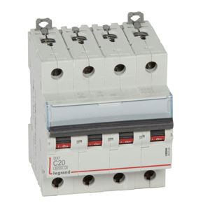 Legrand - Autom. DX³ 6000A/10kA 4P C20 400V 4 modules