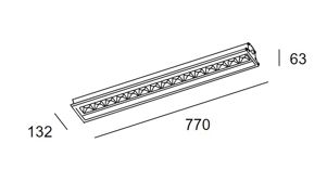 LEDS C4 - Zig-Zag 15 X Led 55.8 Urban Grey Aluminium, Glass Urban Grey, Transparent