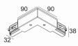 DELTA LIGHT - Track 3F Dim Corner 90° In B