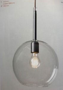 LUMINELLO - Hanglamp in glas met lampvoet e27 230v