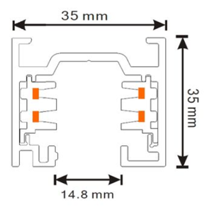 Teco - Rail 3P Teco Blanc 100cm pour Tracklights