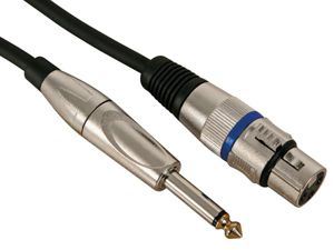 Velleman - Xlr-kabel - xlr vrouwelijk naar jack 6.35 mm - mono - 10 m