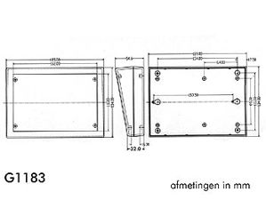 Velleman - Coffret pour clavier - gris 189 x 134 x 32/55mm