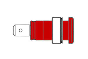 Velleman - Geisoleerde inbouwbus 4mm, aanraakveilig / rood (seb 2620-f6,3)