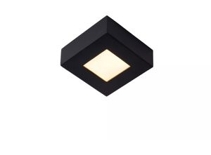 Lucide - BRICE-LED - Plafonnière Badkamer - LED Dimb. - 1x8W 3000K - IP44 - Zwart