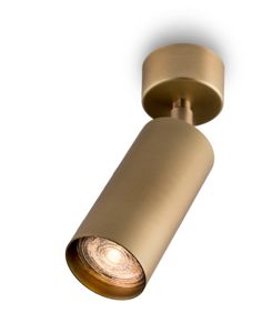 LUMINELLO - enkele spot met lampvoet gu10 230v rubbed brass