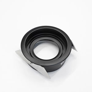 PROLUMIA - Downlight ring, rond verdiept, ø85(ø79)mm, zwart Kantelbaar, met bladveren