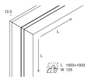 Novalux - L-16 EVO: LINEAR OPAL WALL-CEILING