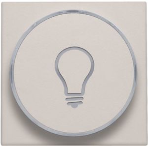 Set de finition avec anneau transparent avec symbole lampe pour bouton-poussoir 6 A avec LED couleur ambre avec culot E10, light grey