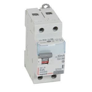 Legrand - Inter diff DX³ 2P 30mA 63A Type HPI - 2 modules