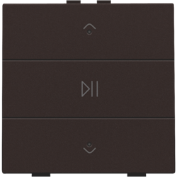 Commande audio simple avec LED, Niko Home Control, dark brown