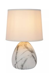 Lucide - MARMO - Lampe de table - Ø 16 cm - 1xE14 - Blanc