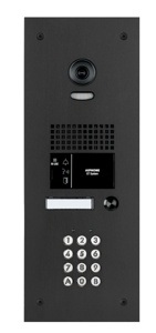 Aiphone - Zwarte Gt-Deurpost Met 1 Drukknop & Codeklavier