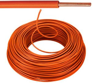 VOB kabel / draad 1,5 mm² Eca - oranje (H07V-U) - VOB15OR