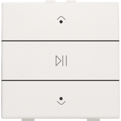 Commande audio simple avec LED, Niko Home Control, white