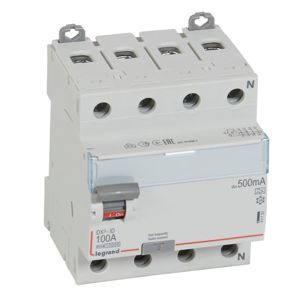 Legrand - Diff schak DX³ 4P 500mA 100A Type A - 4 modules