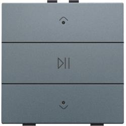 Niko Home Control enkelvoudige audiobediening LED, alu grey coated