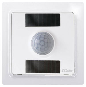 ELTAKO - Détecteur radio de mouvement et de luminosité avec cellule solaire et à pile, blanc pur brillant